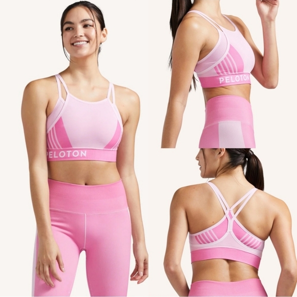 Peloton Other - Peloton Seamless Double Layer Pink Sports Bra Size Medium